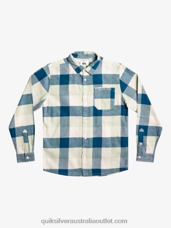 Quiksilver Boys 8-16 Motherfly Long Sleeve Flannel Shirt H2N4B2305 desert sage motherfly