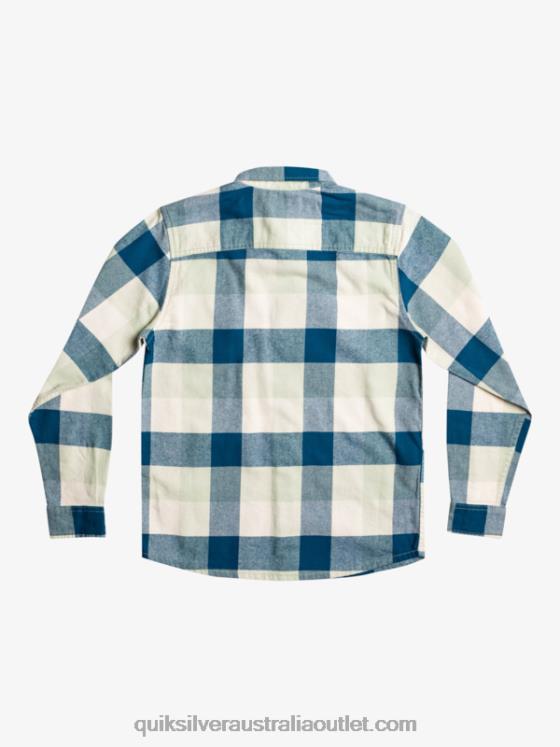 Quiksilver Boys 8-16 Motherfly Long Sleeve Flannel Shirt H2N4B2305 desert sage motherfly