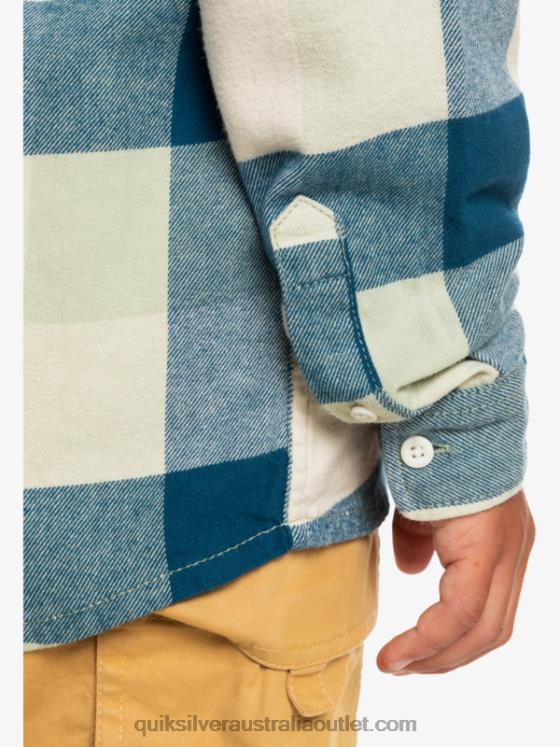 Quiksilver Boys 8-16 Motherfly Long Sleeve Flannel Shirt H2N4B2305 desert sage motherfly