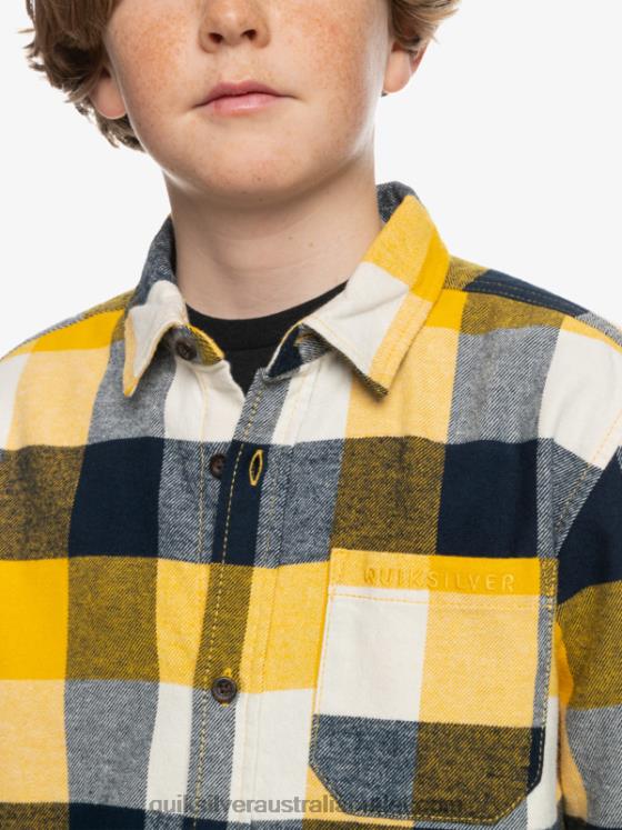 Quiksilver Boys 8-16 Motherfly Long Sleeve Flannel Shirt H2N4B2306 birch motherfly 223