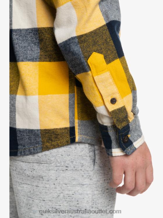 Quiksilver Boys 8-16 Motherfly Long Sleeve Flannel Shirt H2N4B2306 birch motherfly 223