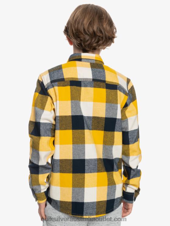 Quiksilver Boys 8-16 Motherfly Long Sleeve Flannel Shirt H2N4B2306 birch motherfly 223