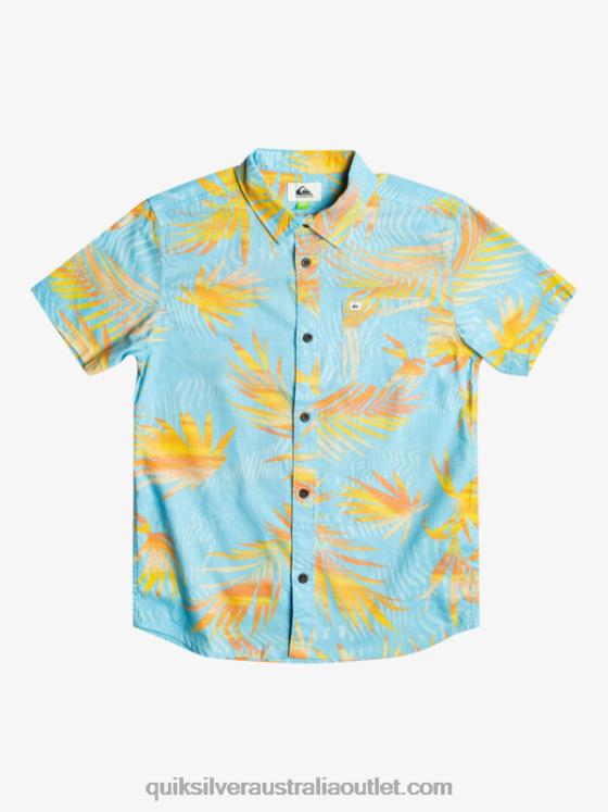 Quiksilver Boys 8-16 Ripped Up Short Sleeve Shirt H2N4B2197 sky blue ripped up