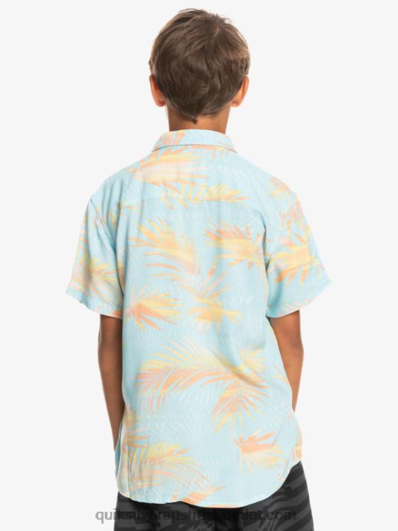 Quiksilver Boys 8-16 Ripped Up Short Sleeve Shirt H2N4B2197 sky blue ripped up