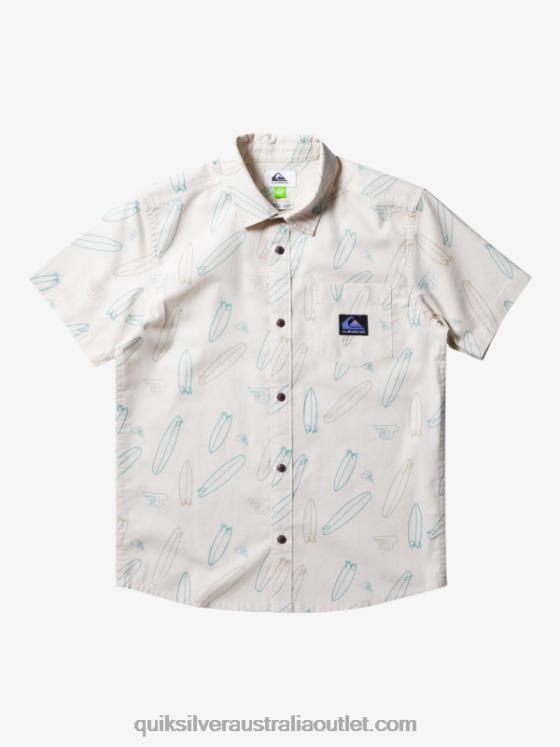 Quiksilver Boys Where Is My Board Short Sleeve Shirt H2N4B2008 birch wheres my board
