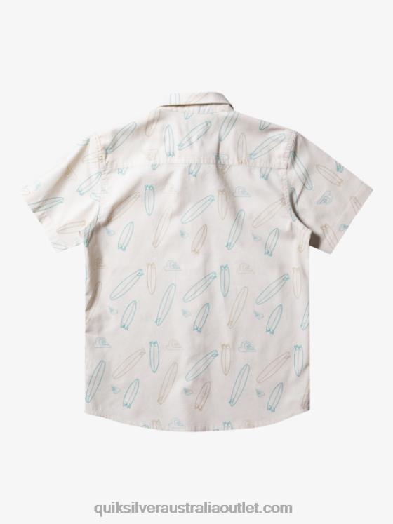 Quiksilver Boys Where Is My Board Short Sleeve Shirt H2N4B2008 birch wheres my board