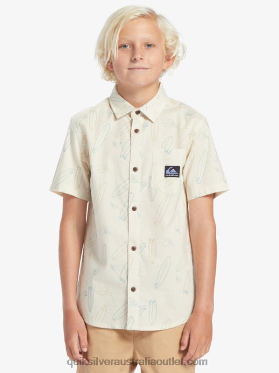 Quiksilver Boys Where Is My Board Short Sleeve Shirt H2N4B2008 birch wheres my board