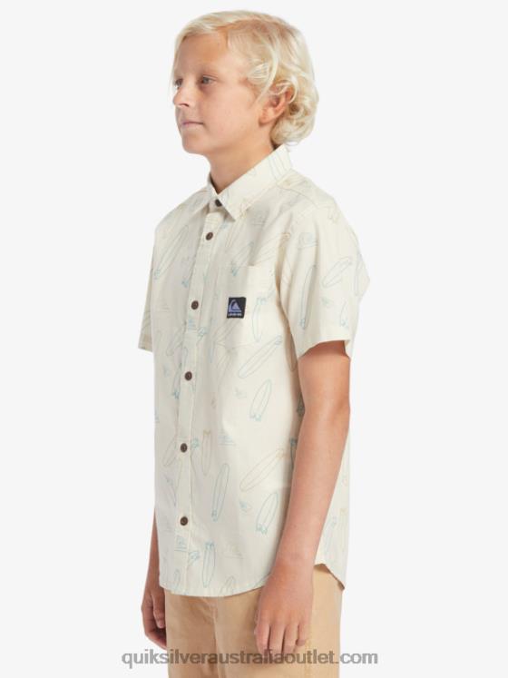 Quiksilver Boys Where Is My Board Short Sleeve Shirt H2N4B2008 birch wheres my board