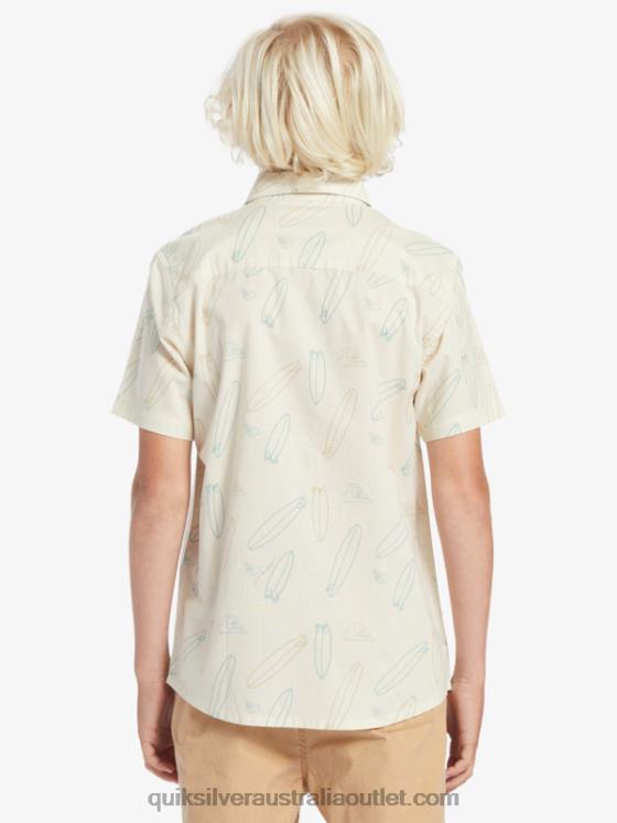 Quiksilver Boys Where Is My Board Short Sleeve Shirt H2N4B2008 birch wheres my board