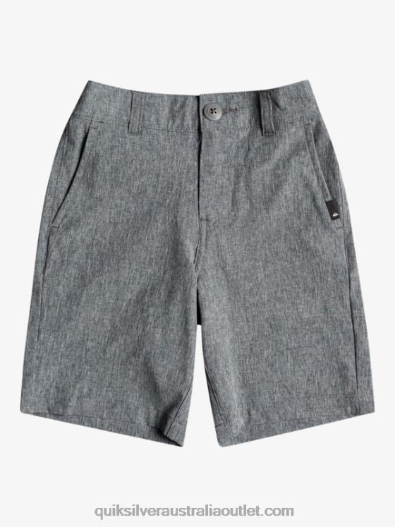 Quiksilver Boys 2-7 Union Heather Amphibian 14 Hybrid Shorts H2N4B2333 black