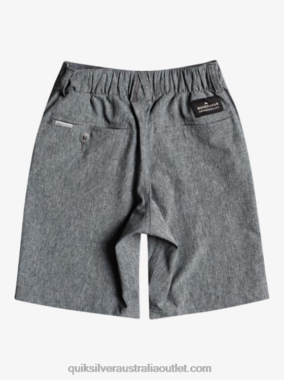 Quiksilver Boys 2-7 Union Heather Amphibian 14 Hybrid Shorts H2N4B2333 black
