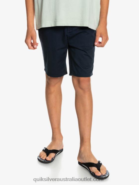 Quiksilver Boys 8-16 Everyday 17 Chino Shorts H2N4B2289 navy blazer