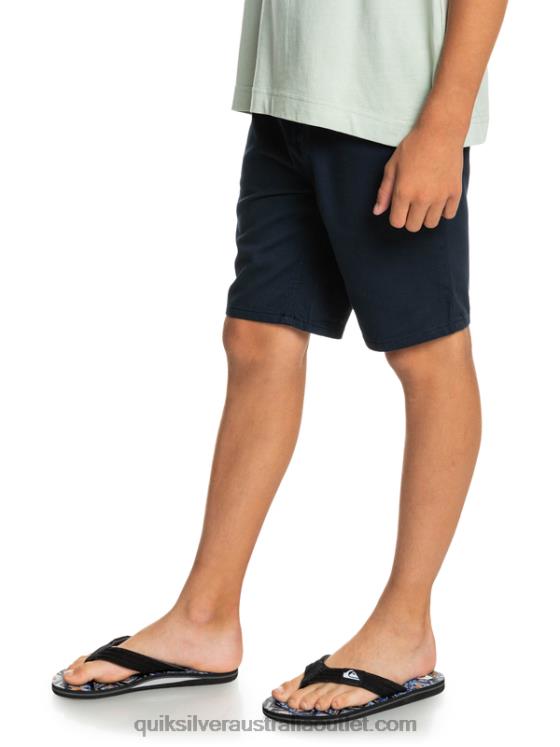 Quiksilver Boys 8-16 Everyday 17 Chino Shorts H2N4B2289 navy blazer