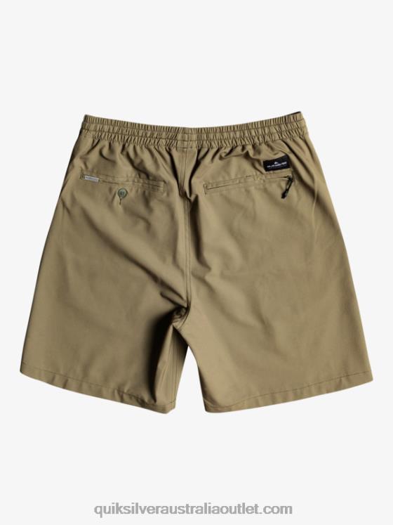 Quiksilver Boys 8-16 Ocean Elastic Amph Yth 18 Hybrid Shorts H2N4B2255 grape leaf