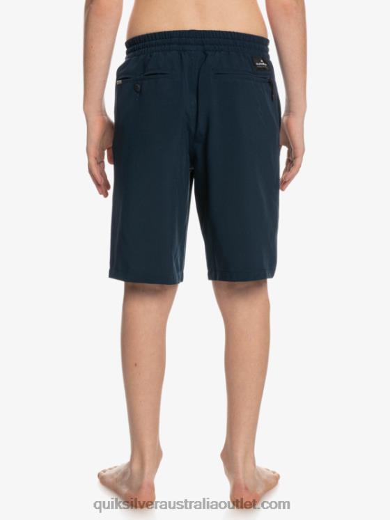 Quiksilver Boys 8-16 Ocean Elastic Amph Yth 18 Hybrid Shorts H2N4B2256 navy blazer