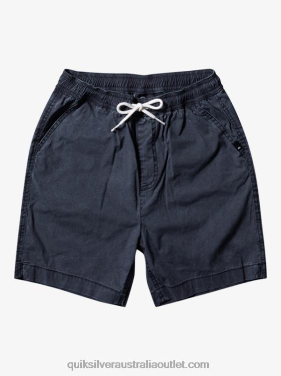 Quiksilver Boys 8-16 Taxer 15 Elastic Waist Shorts H2N4B2079 black
