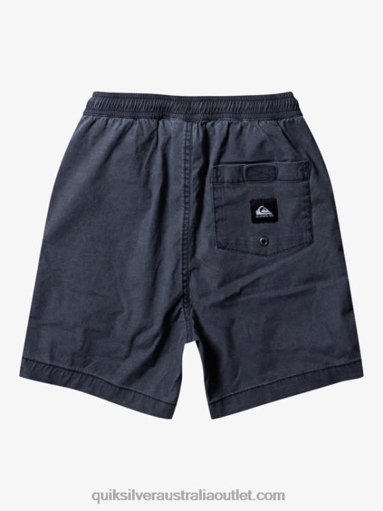 Quiksilver Boys 8-16 Taxer 15 Elastic Waist Shorts H2N4B2079 black