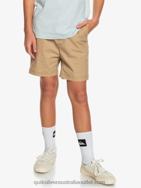 Quiksilver Boys 8-16 Taxer 15 Elastic Waist Shorts H2N4B2080 plage