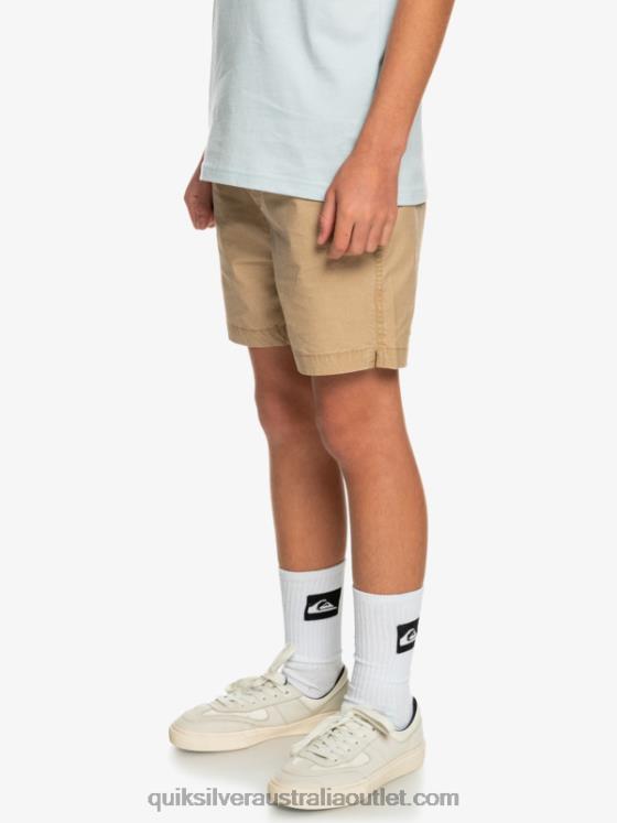 Quiksilver Boys 8-16 Taxer 15 Elastic Waist Shorts H2N4B2080 plage