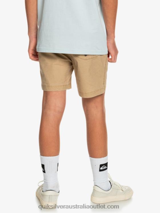 Quiksilver Boys 8-16 Taxer 15 Elastic Waist Shorts H2N4B2080 plage