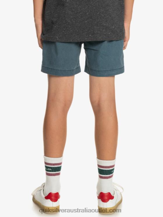 Quiksilver Boys 8-16 Taxer 15 Elastic Waist Shorts H2N4B2081 midnight navy