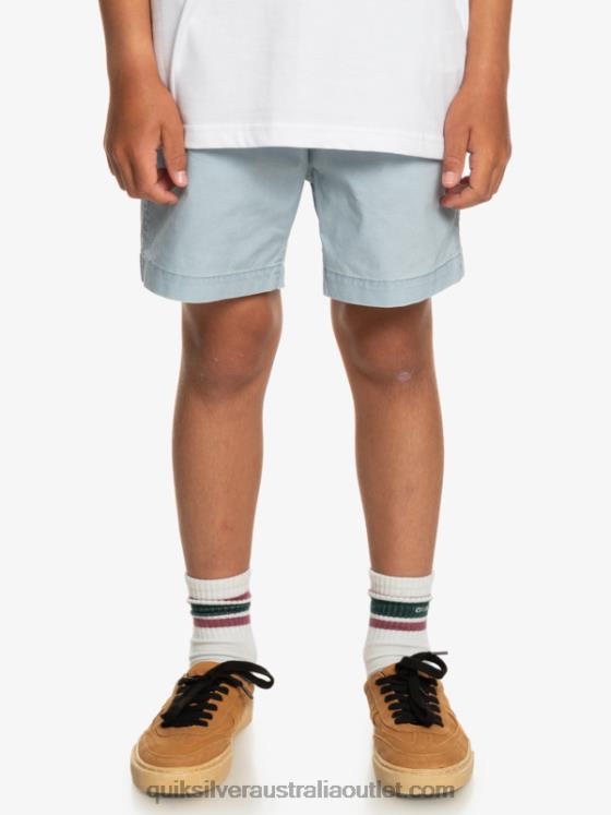 Quiksilver Boys 8-16 Taxer 15 Elastic Waist Shorts H2N4B2082 celestial blue