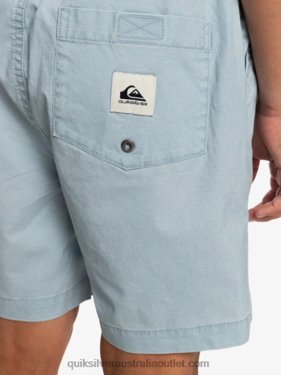 Quiksilver Boys 8-16 Taxer 15 Elastic Waist Shorts H2N4B2082 celestial blue