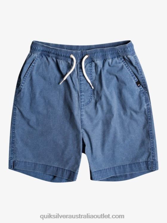 Quiksilver Boys 8-16 Taxer 15 Elastic Waist Shorts H2N4B2083 insignia blue