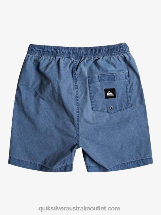 Quiksilver Boys 8-16 Taxer 15 Elastic Waist Shorts H2N4B2083 insignia blue