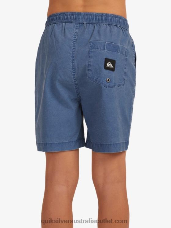 Quiksilver Boys 8-16 Taxer 15 Elastic Waist Shorts H2N4B2083 insignia blue