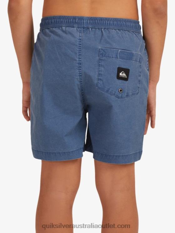 Quiksilver Boys 8-16 Taxer 15 Elastic Waist Shorts H2N4B2083 insignia blue