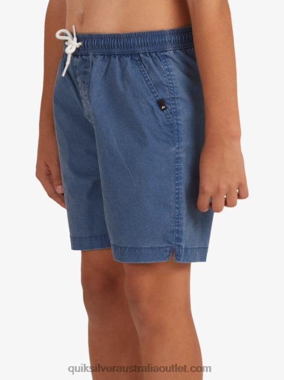 Quiksilver Boys 8-16 Taxer 15 Elastic Waist Shorts H2N4B2083 insignia blue