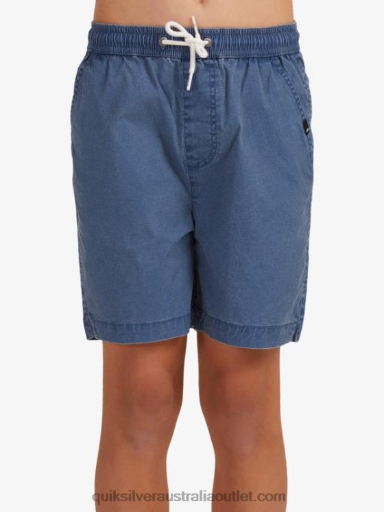 Quiksilver Boys 8-16 Taxer 15 Elastic Waist Shorts H2N4B2083 insignia blue