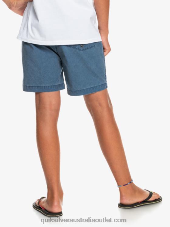 Quiksilver Boys 8-16 Taxer 15 Elastic Waist Shorts H2N4B2083 insignia blue
