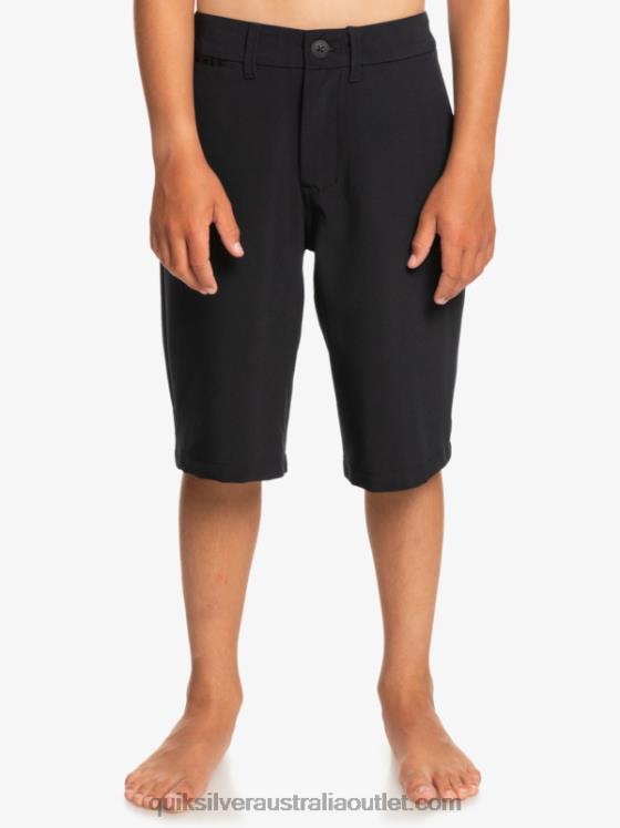 Quiksilver Boys 8-16 Union Amphibian 19 Hybrid Shorts H2N4B2237 black