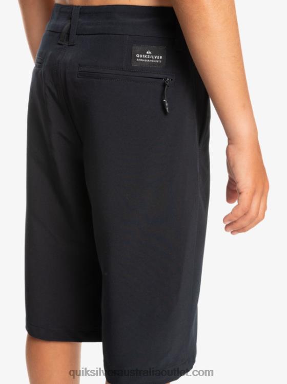 Quiksilver Boys 8-16 Union Amphibian 19 Hybrid Shorts H2N4B2237 black