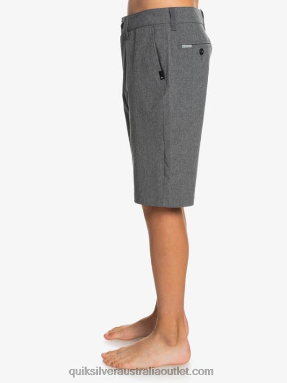 Quiksilver Boys 8-16 Union Heather Amphibian 19 Hybrid Shorts H2N4B2313 black