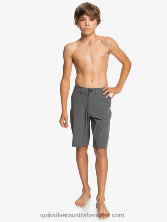 Quiksilver Boys 8-16 Union Heather Amphibian 19 Hybrid Shorts H2N4B2313 black