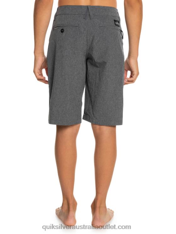 Quiksilver Boys 8-16 Union Heather Amphibian 19 Hybrid Shorts H2N4B2313 black