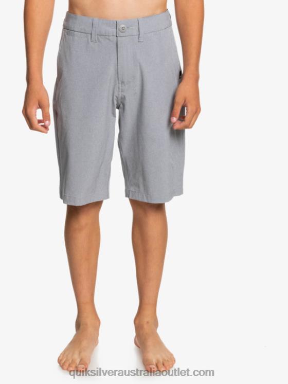 Quiksilver Boys 8-16 Union Heather Amphibian 19 Hybrid Shorts H2N4B2314 sleet