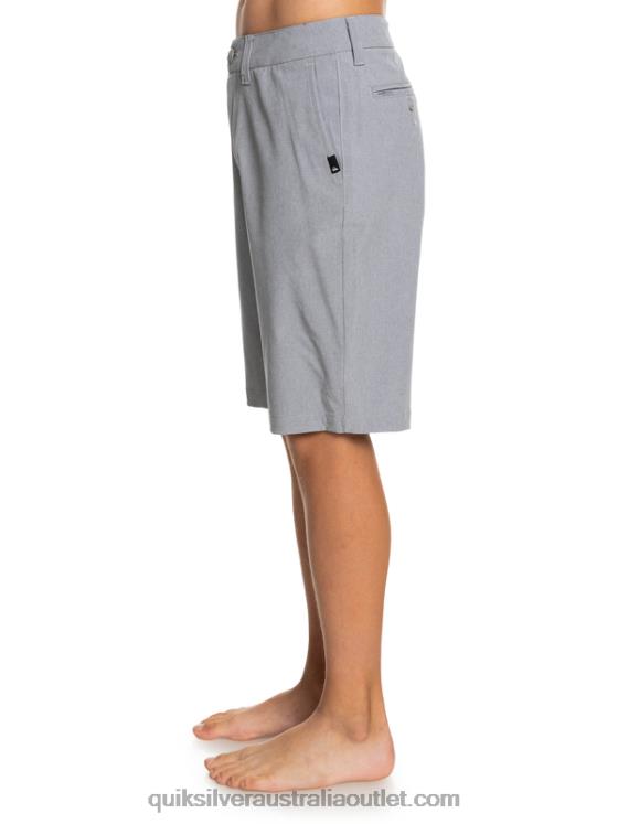 Quiksilver Boys 8-16 Union Heather Amphibian 19 Hybrid Shorts H2N4B2314 sleet