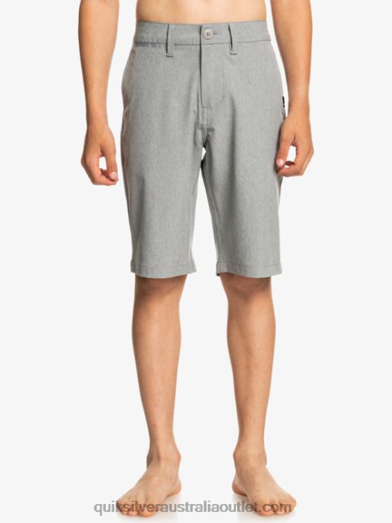 Quiksilver Boys 8-16 Union Heather Amphibian 19 Hybrid Shorts H2N4B2326 sleet