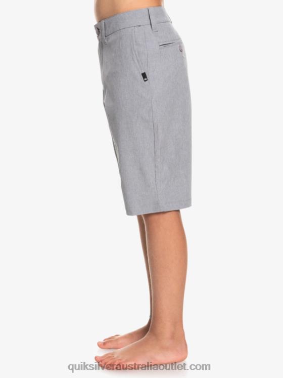 Quiksilver Boys 8-16 Union Heather Amphibian 19 Hybrid Shorts H2N4B2326 sleet