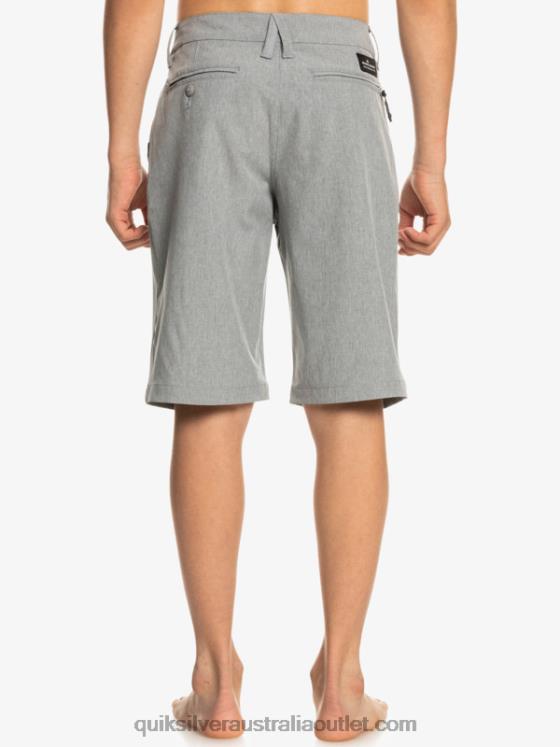 Quiksilver Boys 8-16 Union Heather Amphibian 19 Hybrid Shorts H2N4B2326 sleet