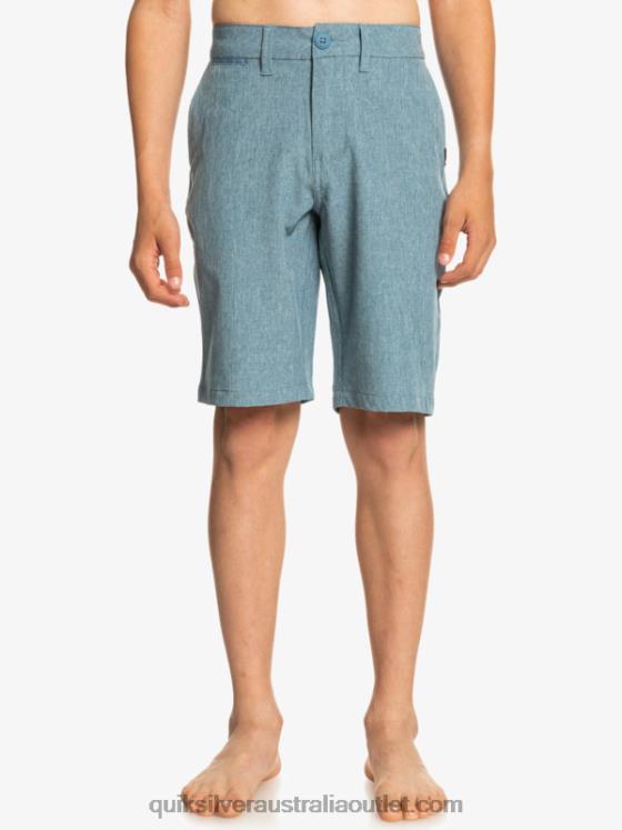 Quiksilver Boys 8-16 Union Heather Amphibian 19 Hybrid Shorts H2N4B2327 captains blue