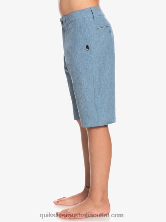 Quiksilver Boys 8-16 Union Heather Amphibian 19 Hybrid Shorts H2N4B2327 captains blue