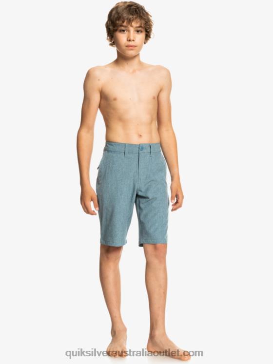 Quiksilver Boys 8-16 Union Heather Amphibian 19 Hybrid Shorts H2N4B2327 captains blue