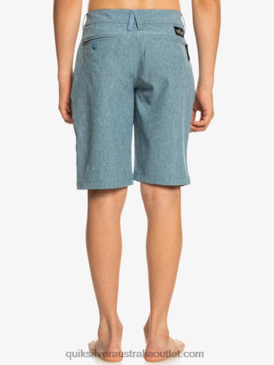 Quiksilver Boys 8-16 Union Heather Amphibian 19 Hybrid Shorts H2N4B2327 captains blue