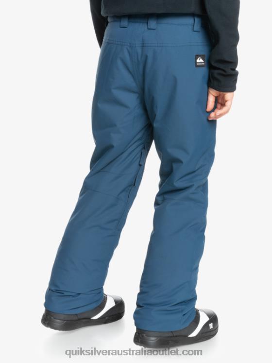 Quiksilver Boys 8-16 Estate Insulated Blue Snow Pants 8-16 H2N4B2292 insignia blue