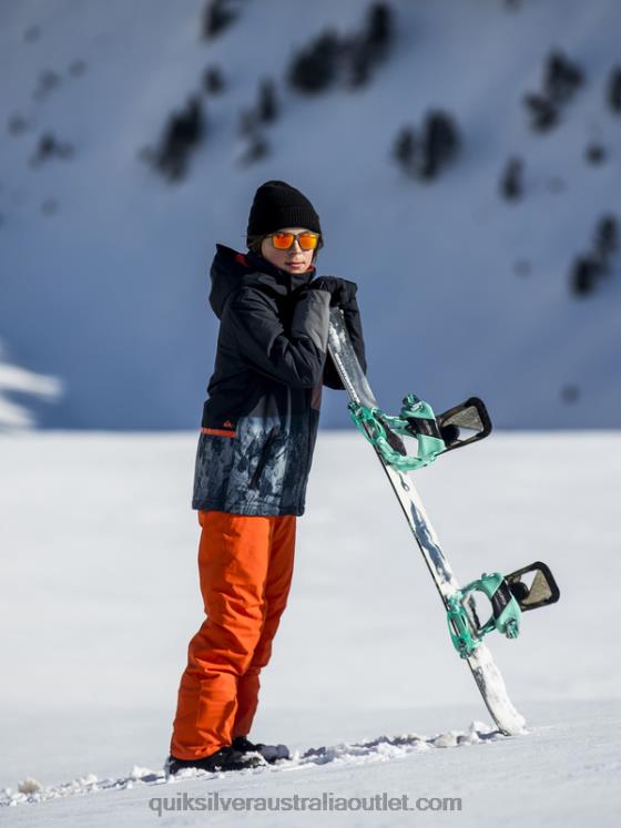 Quiksilver Boys 8-16 Estate Insulated Orange Snow Pants 8-16 H2N4B2291 pureed pumpkin